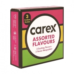 Bao cao su Carex Assorted Flavours Hộp 3 cái Bao cao su Carex Assorted Flavours Hộp 3 cái