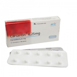 Carsantin 6.25mg Hasan 3 vỉ x 10 viên Carsantin 6.25mg Hasan 3 vỉ x 10 viên