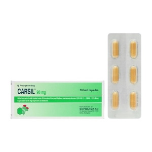 Carsil 90mg Sopharma 5 vỉ x 6 viên Carsil 90mg Sopharma 5 vỉ x 6 viên