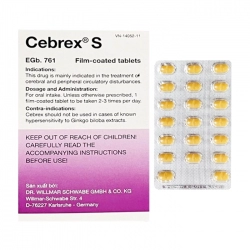 Cebrex S 80mg Dr. Willmar Schwabe 6 vỉ x 20 viên Cebrex S 80mg Dr. Willmar Schwabe 6 vỉ x 20 viên