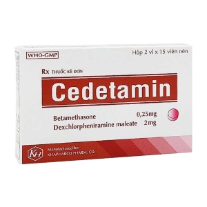 Cedetamin Khapharco 2 vỉ x 15 viên (Betamethasone + Dexchlorpheniramine)