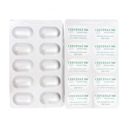 Cefcenat 500 Tipharco 2 vỉ x 10 viên Cefcenat 500 Tipharco 2 vỉ x 10 viên