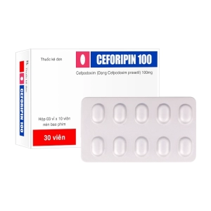Ceforipin 100 TV.Pharm 3 vỉ x 10 viên (Cefpodoxim)