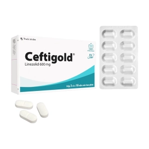 Ceftigold 600mg Fremed 3 vỉ x 10 viên (Linezolid)