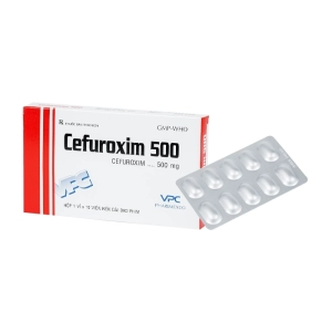 Cefuroxim 500 Pharimexco 1 vỉ x 10 viên (Cefuroxime)