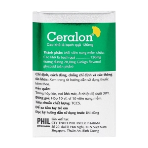 Ceralon 120mg Phil Inter Pharma 10 vỉ x 10 viên (Ginkgo biloba)