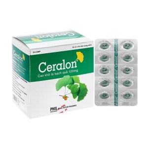 Ceralon 120mg Phil Inter Pharma 10 vỉ x 10 viên (Ginkgo biloba)