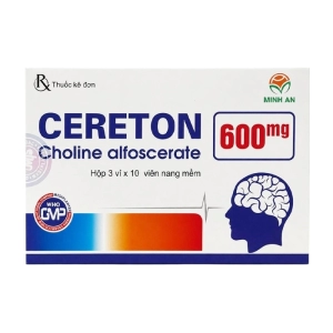Cereton 600mg Mediplantex 3 vỉ x 10 viên (Choline alfoscerate)