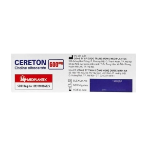 Cereton 600mg Mediplantex 3 vỉ x 10 viên (Choline alfoscerate)