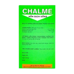 Chalme Davipharm 20 gói x 15g (Nhôm hydroxyd + Magnesi hydroxyd)