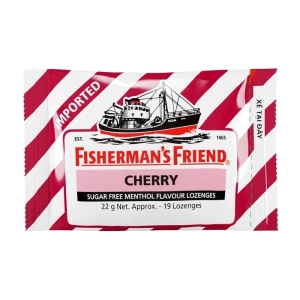 Cherry Fisherman Friend 22g - Kẹo con tàu không đường (vị cherry)