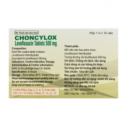 Choncylox 500mg Windlas 1 vỉ x 10 viên Choncylox 500mg Windlas 1 vỉ x 10 viên