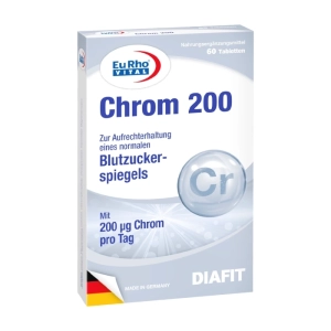 Chrom 200 EuRho Vital 1 vỉ x 30 viên - Hỗ trợ điều trị tiểu đường tuýp 2 Chrom 200 EuRho Vital 1 vỉ x 30 viên - Hỗ trợ điều trị tiểu đường tuýp 2
