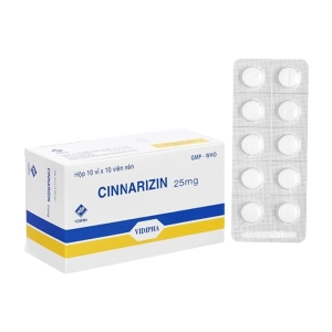 Cinnarizin 25mg Vidipha 10 vỉ x 10 viên (Cinnarizine)
