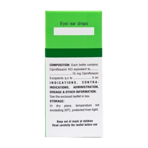 Ciprofloxacin 0.3% Bidiphar lọ 5ml (Ciprofloxacin)