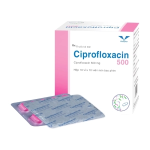 Ciprofloxacin 500 Bidiphar 10 vỉ x 10 viên (Ciprofloxacin hydroclorid)