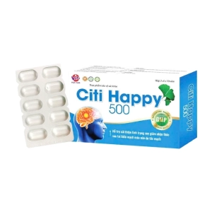 Citi Happy 500 2 vỉ x 10 viên - Hỗ trợ giảm tuần hoàn não