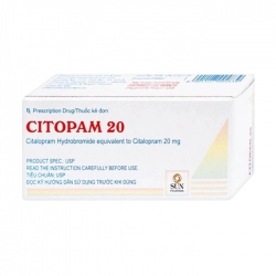 Citopam 20mg Sun Pharma 3 vỉ x 10 viên - Trị trầm cảm, rối loạn hoảng sợ