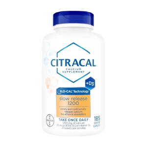 Citracal Slow Release 1200 + D3 185 viên - Hỗ trợ bổ sung canxi