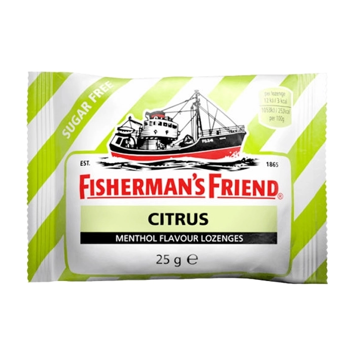Citrus Fisherman Friend 25g - Kẹo con tàu (vị cam chanh)