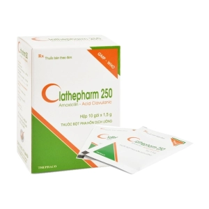 Clathepharm 250 Thephaco 10 gói x 1.5g ( Amoxicillin + Acid Clavulanic)