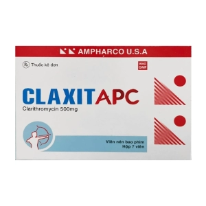 Claxitapc 500mg Ampharco U.S.A 1 vỉ x 7 viên (Clarithromycin)