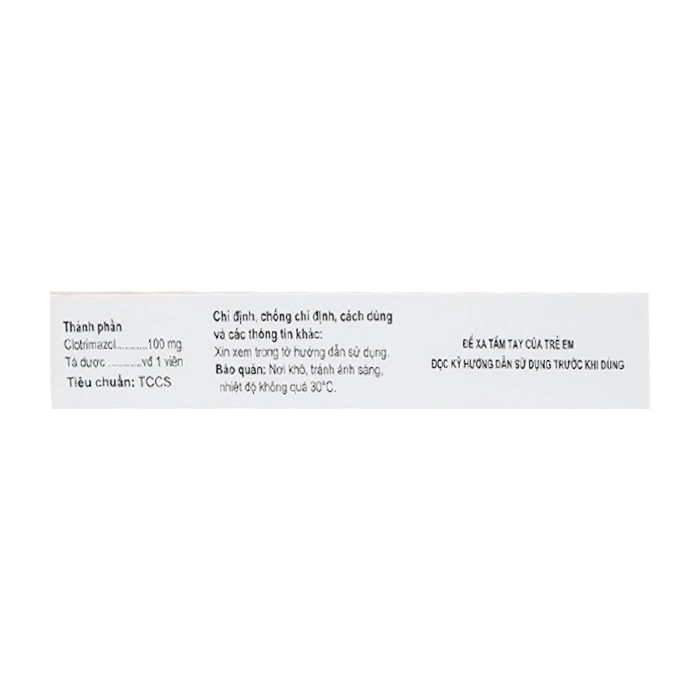 Clogynaz 100mg Nam Hà 1 vỉ x 6 viên Clogynaz 100mg Nam Hà 1 vỉ x 6 viên