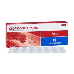 Clopidogrel 75mg Davipharm 2 vỉ x 14 viên (Clopidogrel)