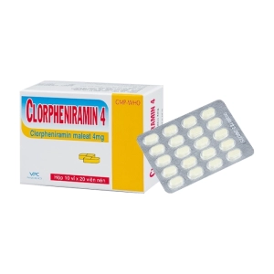 Clorpheniramin 4 Pharimexco 10 vỉ x 20 viên (Clorpheniramin maleat)