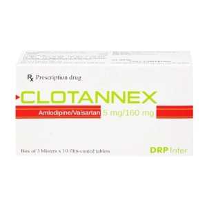 Clotannex 5/160mg DRP Inter 3 vỉ x 10 viên (Amlodipine + Valsartan)