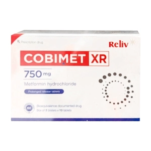 Cobimet XR 750mg Reliv 3 vỉ x 10 viên (Metformin hydrochloride)