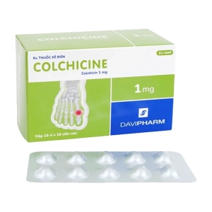 Colchicine 1mg Davipharma, 10 vỉ x 10 viên