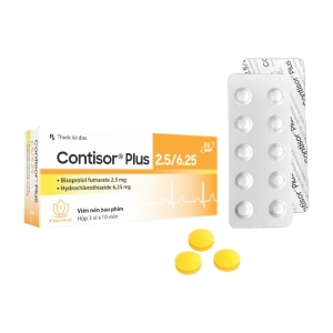 Contisor Plus 2.5/6.25 Fremed 3 vỉ x 10 viên (Bisoprolol + Hydrochlorothiazide)