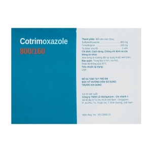 Cotrimoxazole 800/160 Stellapharm 10 vỉ x 10 viên Cotrimoxazole 800/160 Stellapharm 10 vỉ x 10 viên