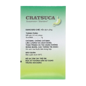 Cratsuca 1g Standard Chem 20 gói x 10ml (Sucralfate)
