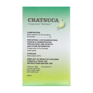 Cratsuca 1g Standard Chem 20 gói x 10ml (Sucralfate)