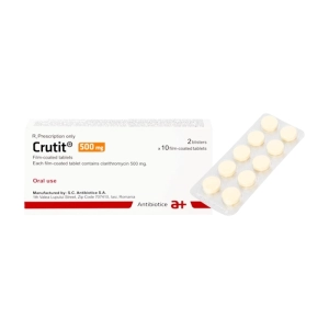 Crutit 500mg Antibiotice 2 vỉ x 10 viên (Clarithromycin)