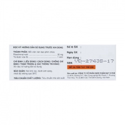 Cruzz-35 Davipharm 1 vỉ x 4 viên Cruzz-35 Davipharm 1 vỉ x 4 viên