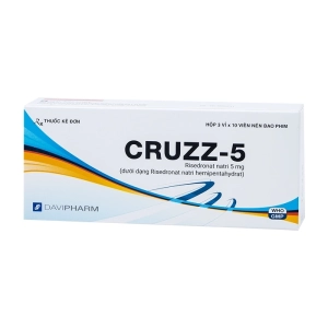 Cruzz 5mg Davipharm, 3 vỉ x 10 viên