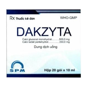 Dakzyta SPM 20 gói x 10ml (Calci gluconat + Calci lactat)
