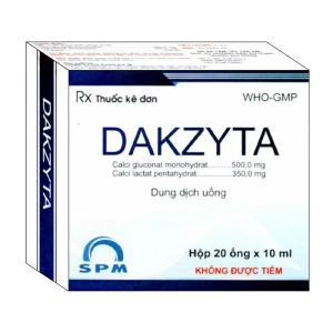 Dakzyta SPM 20 ống x 10ml (Calci gluconat + Calci lactat)