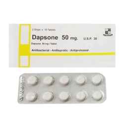 Dapsone 50mg 2 vỉ x 10 viên – Điều trị nhiễm khuẩn Dapsone 50mg 2 vỉ x 10 viên – Điều trị nhiễm khuẩn