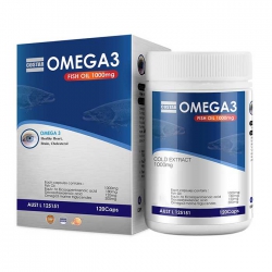 Costar Omega 3 fish oil 1000mg, Chai 120 viên Costar Omega 3 fish oil 1000mg, Chai 120 viên