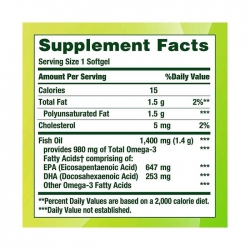 Dầu cá Nature’s Bounty Fish Oil 1400mg bổ sung Omega 3