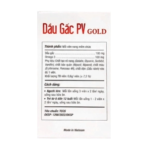 Dầu Gấc PV Gold Phúc Vinh 100 viên - Hỗ trợ cải thiện thị lực