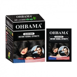 Dầu gội là đen OHBAMA, Hộp 10 gói x 25ml Dầu gội là đen OHBAMA, Hộp 10 gói x 25ml