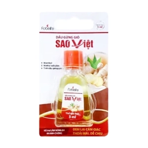 Dầu Gừng Gió Sao Việt Fobelife 3ml Dầu Gừng Gió Sao Việt Fobelife 3ml