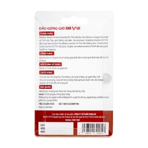 Dầu Gừng Gió Sao Việt Fobelife 3ml Dầu Gừng Gió Sao Việt Fobelife 3ml
