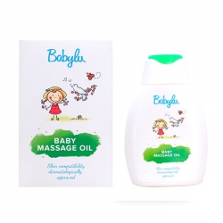 Dầu massage kích thích hệ cơ và hệ thần kinh cho bé Baby Massage Oil 250ml Babylu