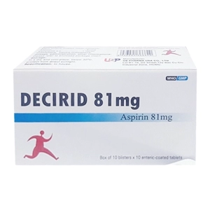 Decirid 81mg US Pharma - USP 10 vỉ x 10 viên Decirid 81mg US Pharma - USP 10 vỉ x 10 viên